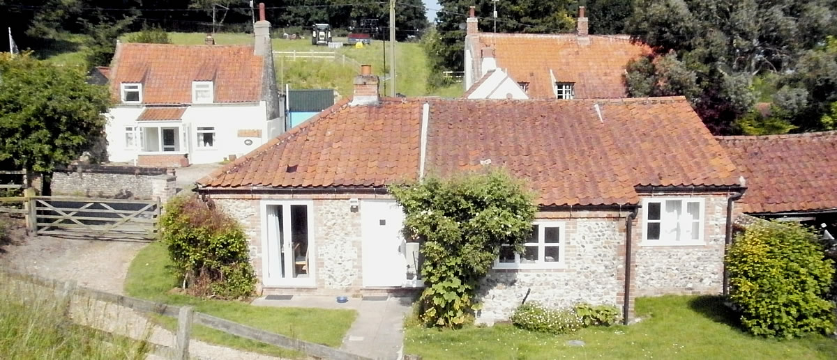 Manor Cottage, Stiffkey from Stiffkey Hill