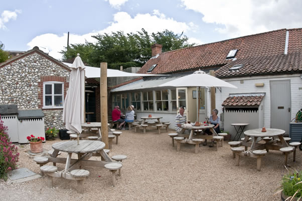 Plenty of seating in the outside courtyard area