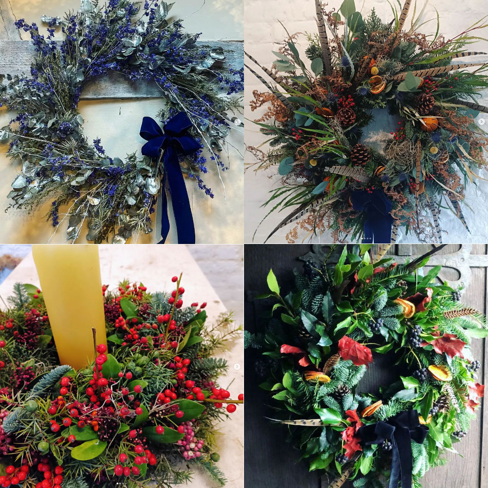 Selection of wreaths by Tessa Papworth