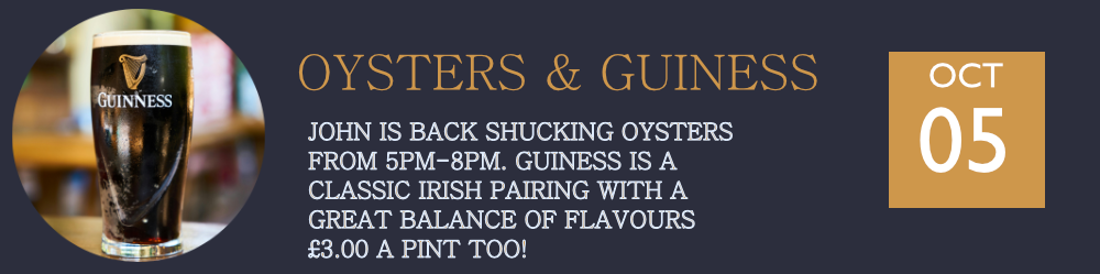 Guiness & Oysters evening with John the Fish