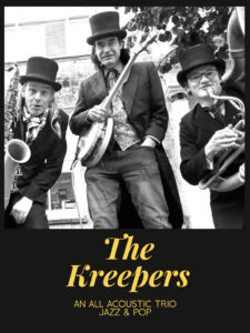 The Kreepers. An all acoustic jazz and pop trio at the Stiffkey Red Lion